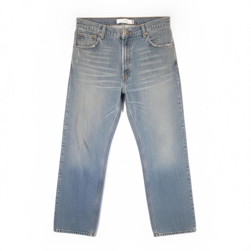 Levis 559 Jeans Mens 36x30 Light Wash Blue Denim Relaxed Straight Fit Zip Fly